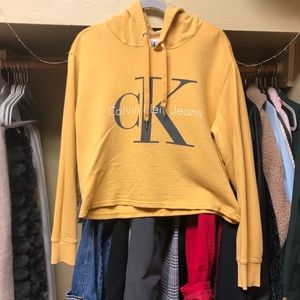 Calvin Klein Women’s Yellow Hoodie Size M